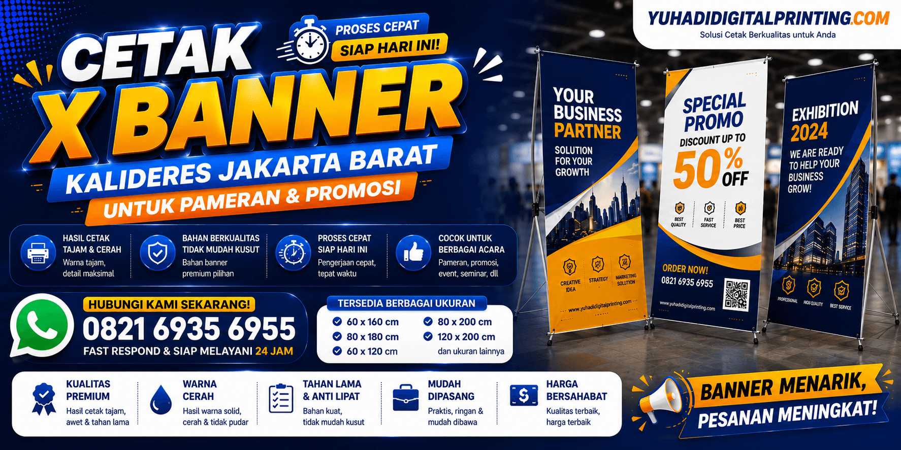 Cetak X Banner Kalideres Jakarta Barat untuk Pameran dan Promosi