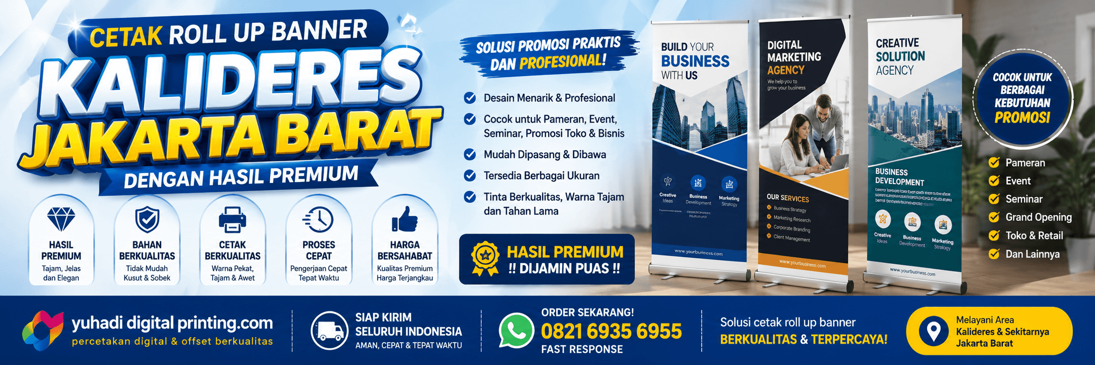 Cetak Roll Up Banner Kalideres Jakarta Barat dengan Hasil Premium