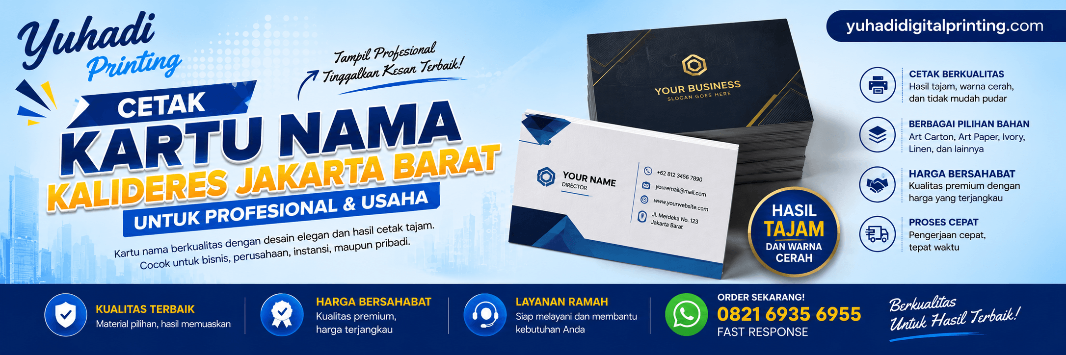 Cetak Kartu Nama Kalideres Jakarta Barat untuk Profesional dan Usaha
