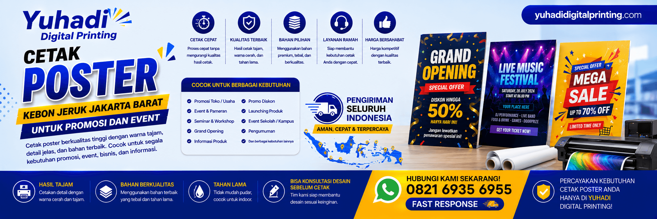 Cetak Poster Kebon Jeruk Jakarta Barat untuk Promosi dan Event
