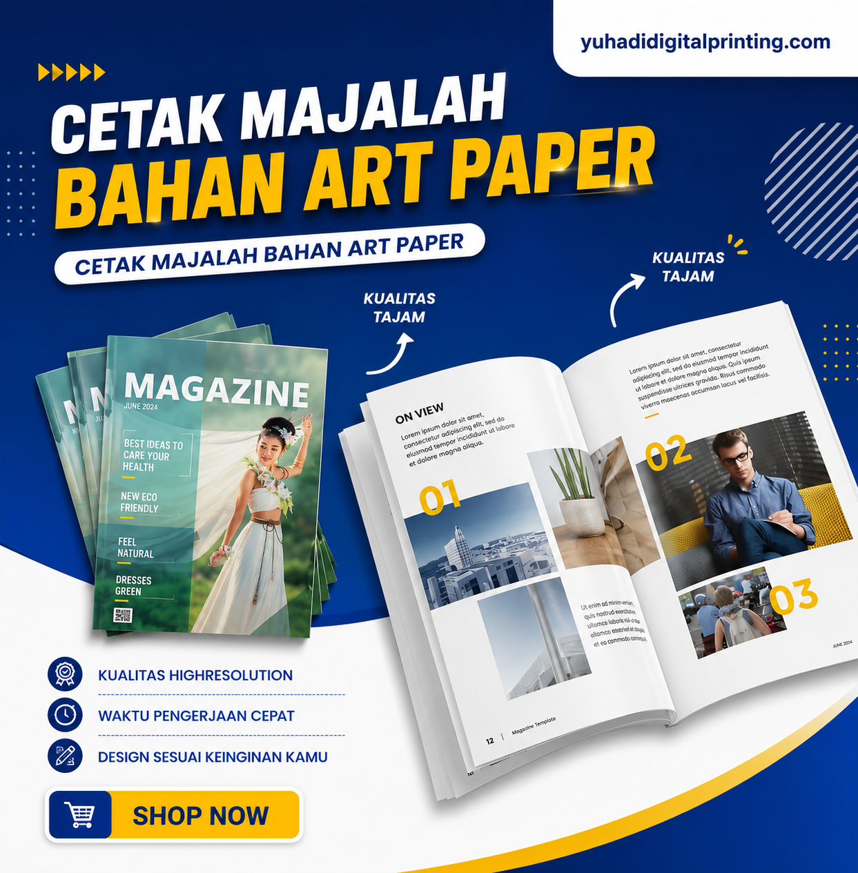 Cetak Majalah (ART PAPER Glossy 120g)