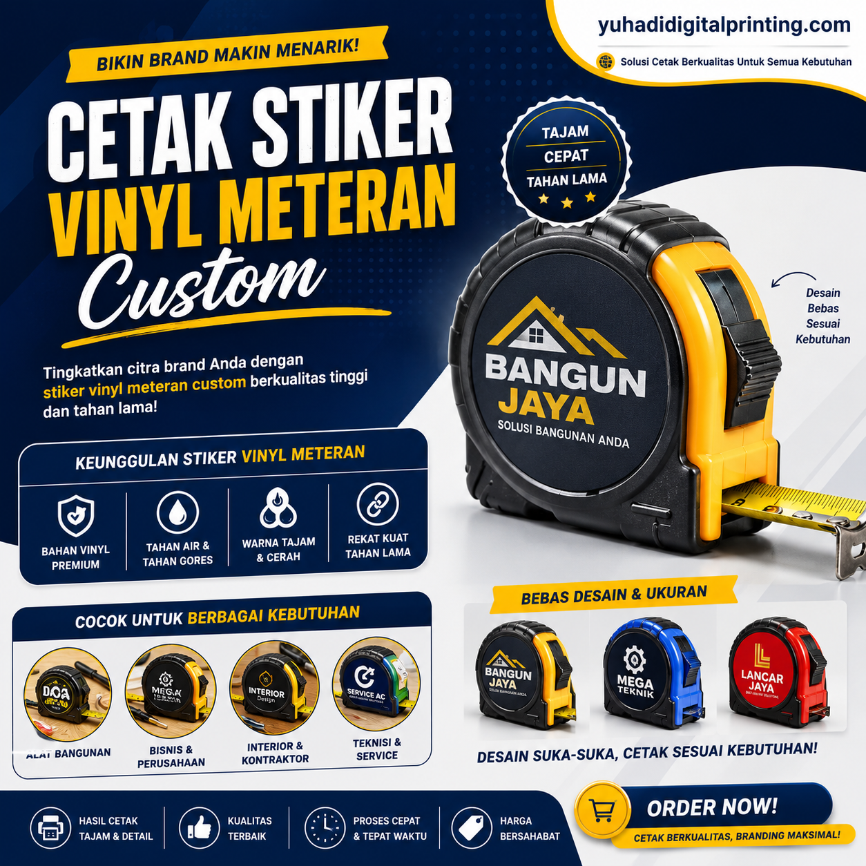 Cetak Stiker Vinyl Meteran