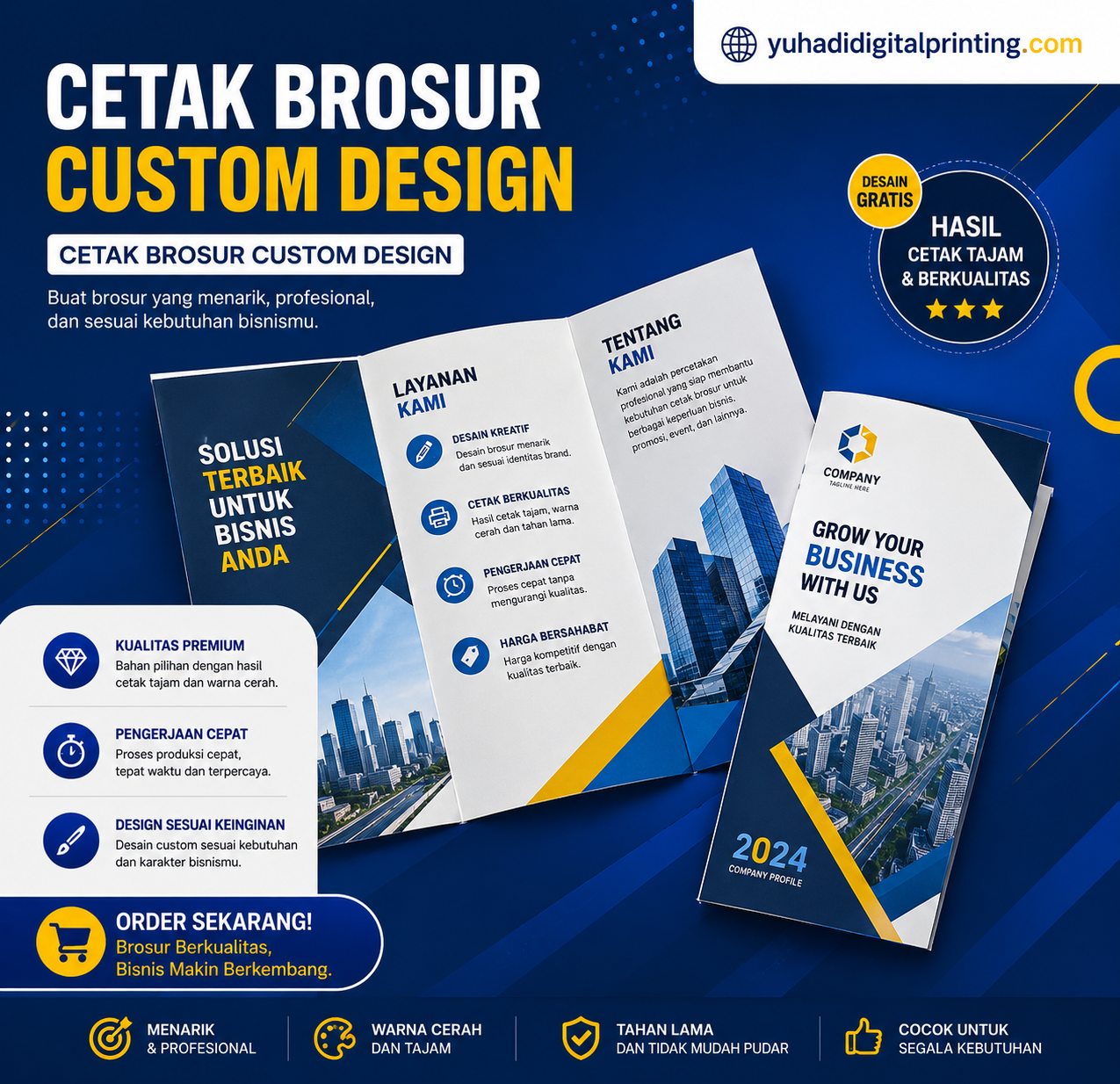 Brosur / Flyer / Pamflet / Leaflet Satuan Size A4, A5, dan A6