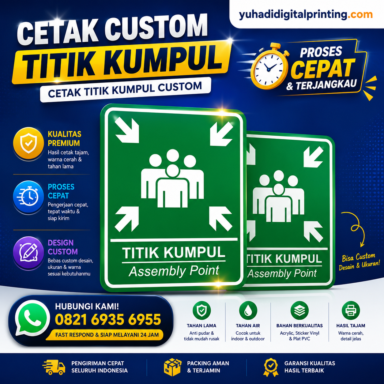 Sign Titik Kumpul (Assambly Point) / Tanda Rambu Jalan Rambu Plang