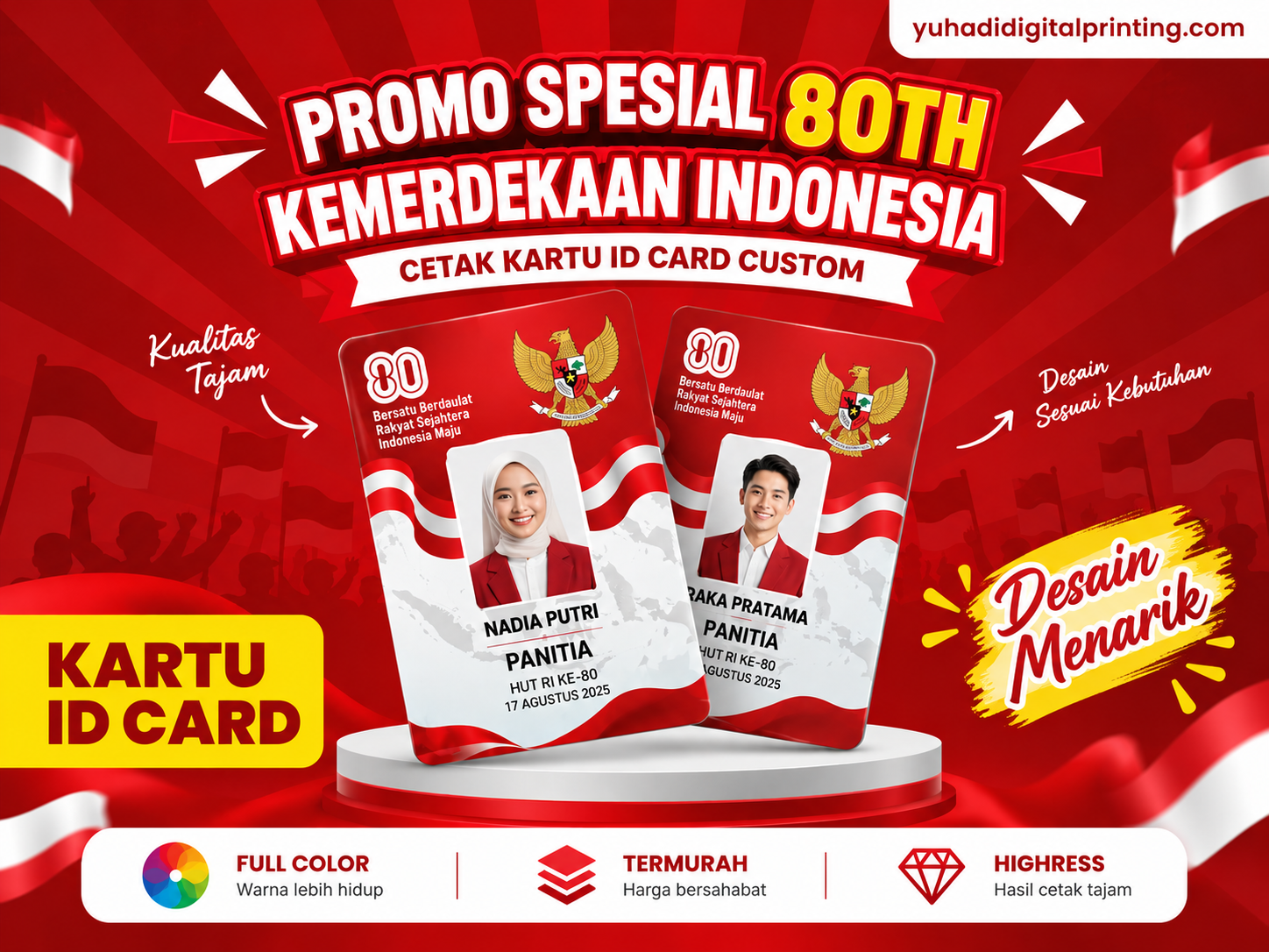 ID Card Custom PVC | Kartu Karyawan, Pelajar & Identitas