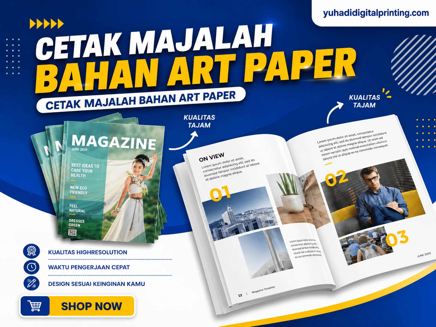 Cetak Majalah (ART PAPER Glossy 120g)